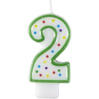 Wilton Green Number 2 Birthday Candle️  DestGlow