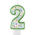 Wilton Green Number 2 Birthday Candle️  DestGlow