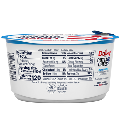 Daisy Cottage Cheese, Low Fat, 2% Milkfat