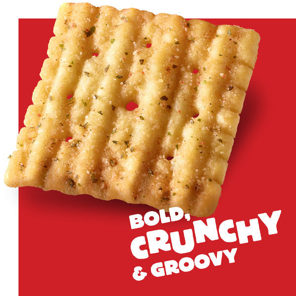 Cheez-It Grooves Zesty Cheddar Ranch Cheese Crackers, Crunchy Snack Crackers, 9 oz  DestGlow