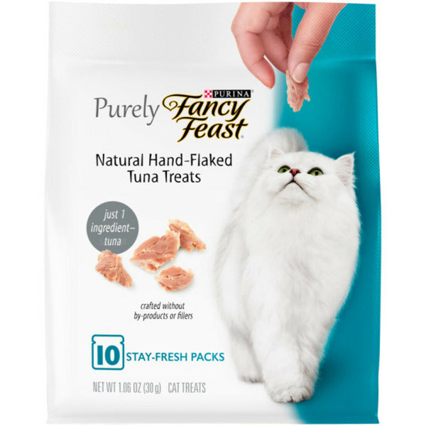 Purina Fancy Feast Natural Cat Treats, Purely Natural Hand-Flaked Tuna  DestGlow