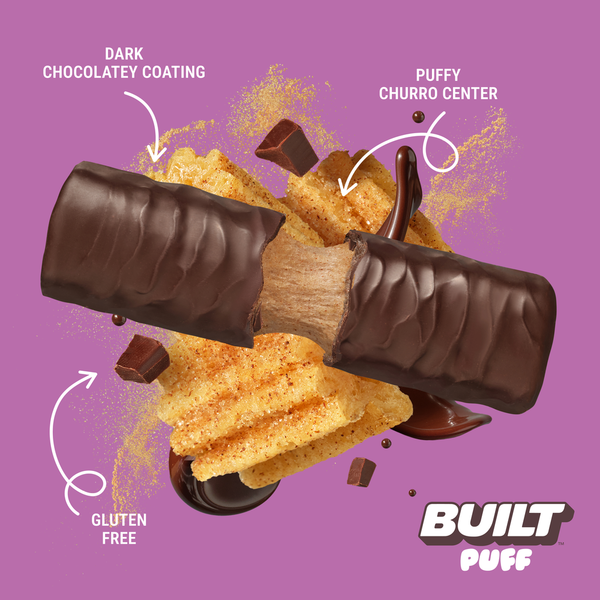 BUILT Collagen Protein Bar, Cinnamon Churro Puffs  DestGlow
