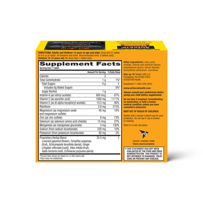 Airborne Zesty Orange Effervescent Tablets - 1000mg Vitamin C - Immune Support Supplement