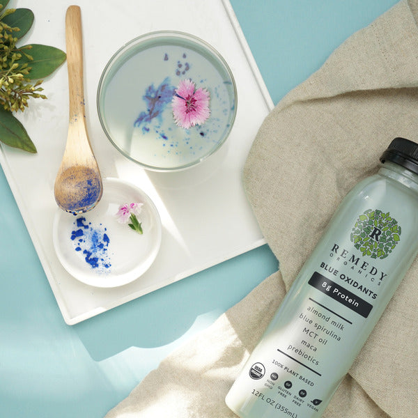 Remedy Organics  Blue Essentials, Plant Based Protein, Ready-to-Drink  DestGlow