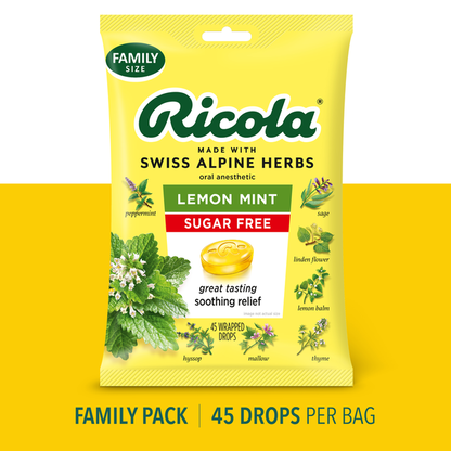 Ricola Lemon Mint, Sugar Free, Throat Drops