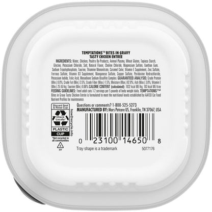 TEMPTATIONS Wet Cat Food, Tasty Chicken Flavor Bites in Gravy