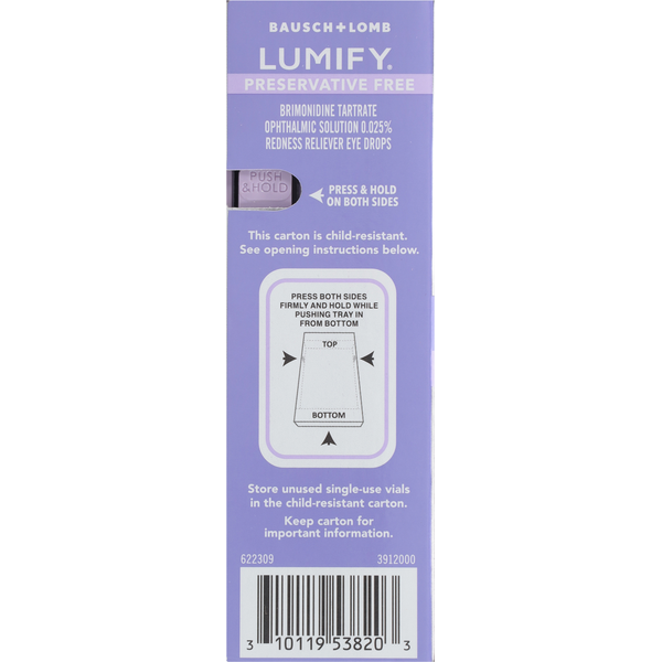 Bausch &amp; Lomb Preservative Free Redness Reliever Eye Drops  DestGlow