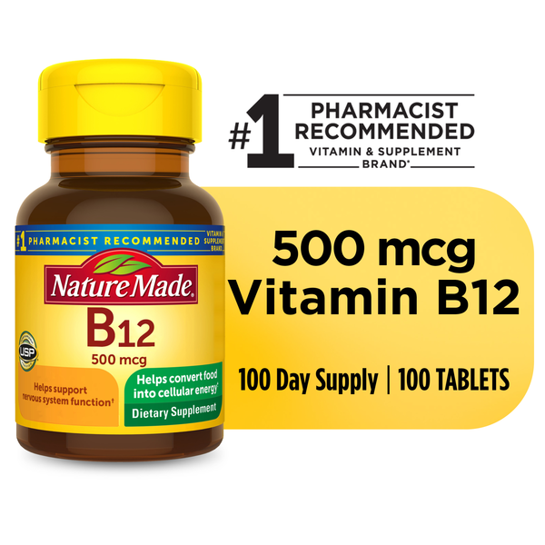 Nature Made Vitamin B12 500 mcg Tablets  DestGlow