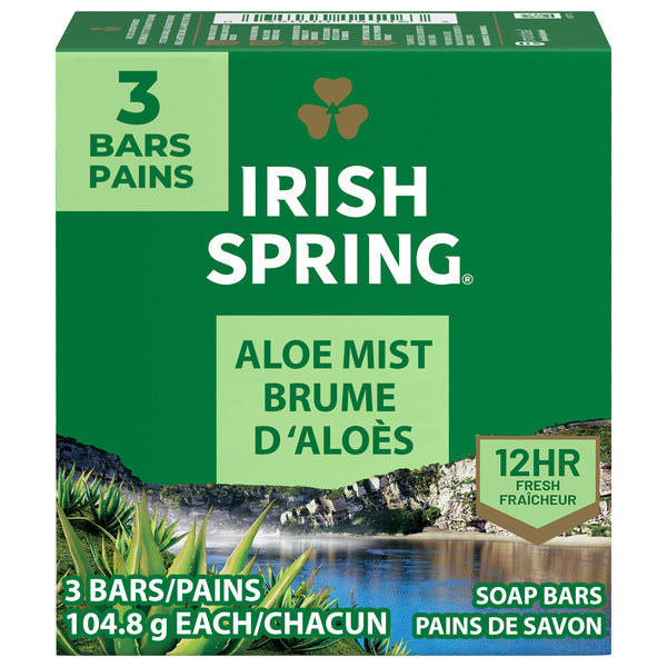 Irish Spring Deodorant Bar Soap For Men, Aloe Mist  DestGlow