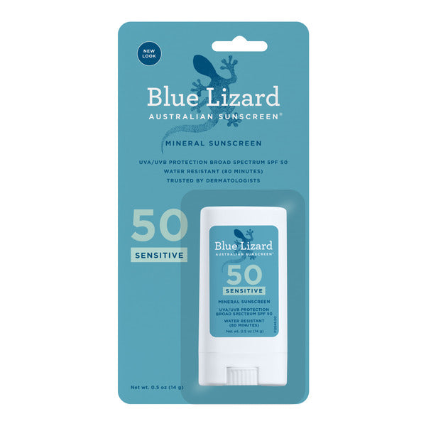 Blue Lizard Australian Sunscreen Sensitive SPF 50 Mineral Sunscreen Stick  DestGlow