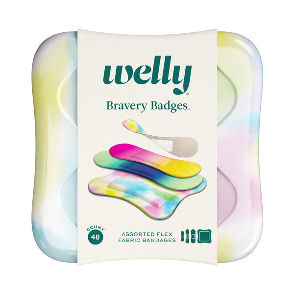 Welly Health Bravery Badges Colorwash - Assorted Flex Fabric Bandages  DestGlow