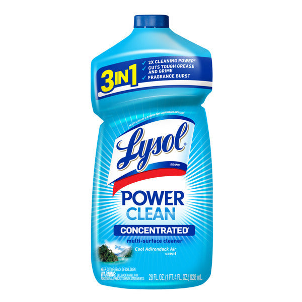 LYSOL® Lysol Power Clean Multi-Surface Cleaner, 2x Concentrated Pour, Cool Adirondack scent, 28 Fl Oz