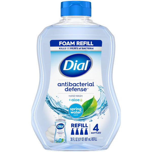 Dial Antibacterial Defense Spring Water Foaming Hand Soap Refill, 30 fl oz  DestGlow