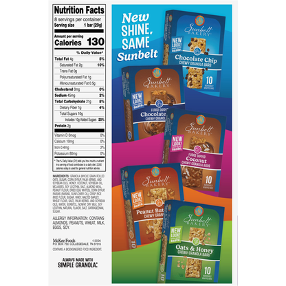 Sunbelt Bakery Oatmeal Raisin Chewy Granola Bars