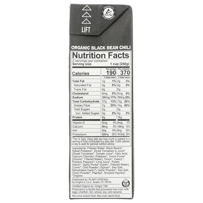 Plantstrong Organic Plant-Based Chili - Black Bean