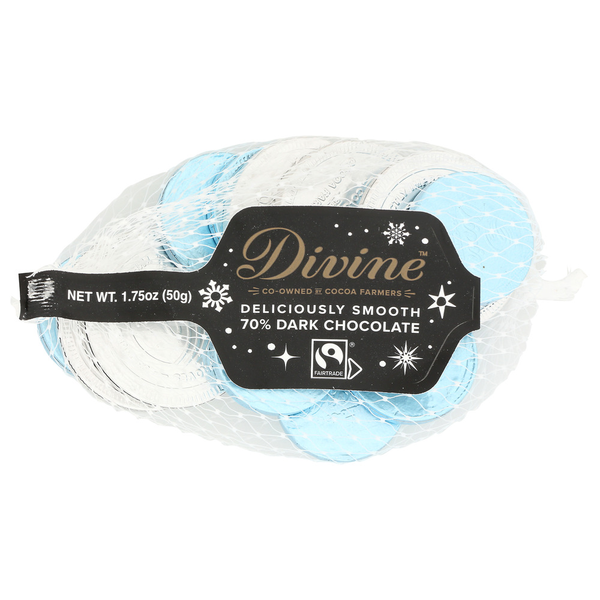 Divine 70% Dark Chocolate Coins  DestGlow
