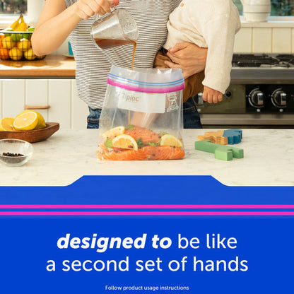 Ziploc Storage Bags with Stay Open Design for Easy Filling