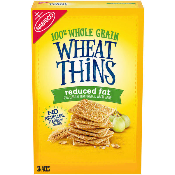 WHEAT THINS Reduced Fat Snacks, Whole Grain Wheat Crackers, Snack Crackers 8 oz  DestGlow