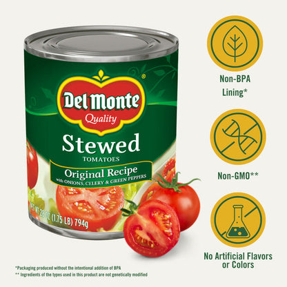 Del Monte Original Recipe Stewed Tomatoes with Onions, Celery &amp; Green Peppers