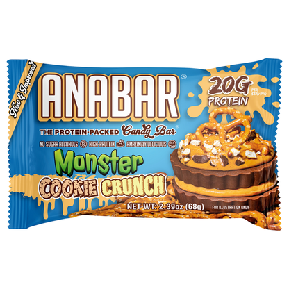 Anabar Protein-Packed Monster Cookie Crunch Candy Bar  DestGlow