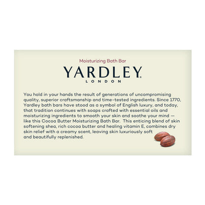 Yardley London Cocoa Butter Moisturizing Bath Bar