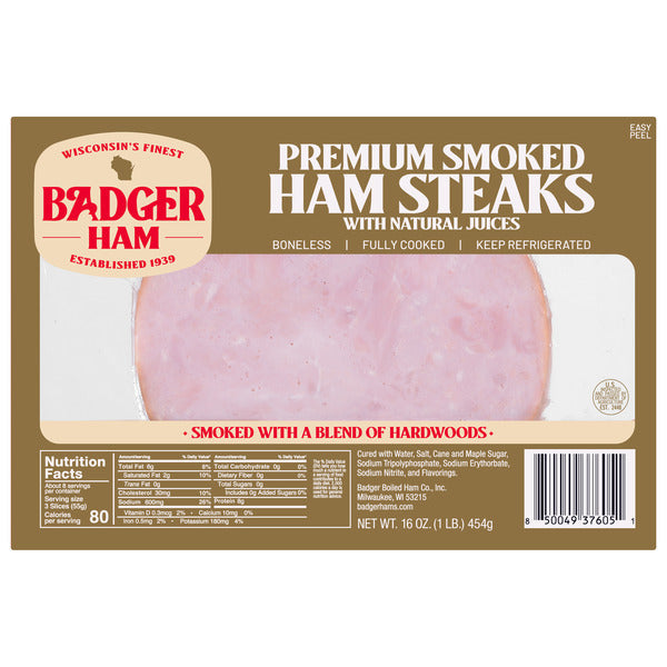 Badger Ham Premium Smoked Ham Steaks