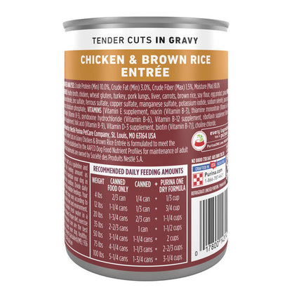 Purina ONE Tender Cuts in Wet Dog Food Gravy Chicken and Brown Rice Entree