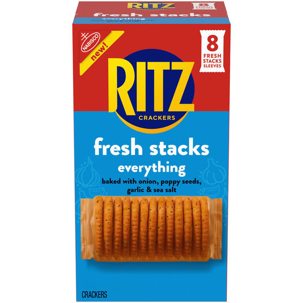Ritz Fresh Stacks Everything Crackers, Travel Snacks, Multi Snack Packs 11.8 oz  DestGlow