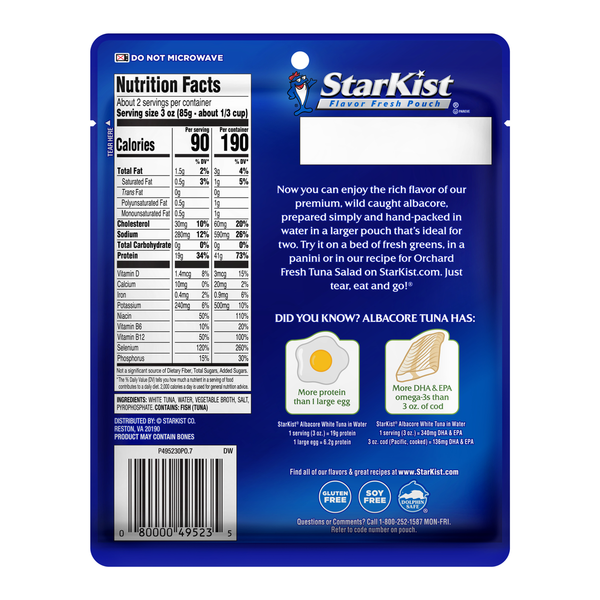StarKist Wild Caught Albacore White Tuna in Water  DestGlow