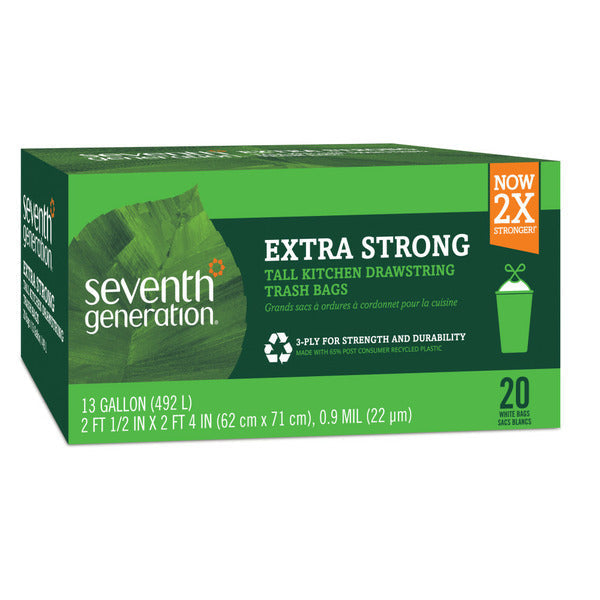 Seventh Generation Kitchen Garbage Bags Extra Strong  DestGlow