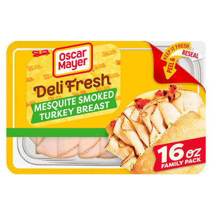 Oscar Mayer Deli Fresh Mesquite Smoked Turkey Breast Sliced Sandwich Lunch Meat Family Size