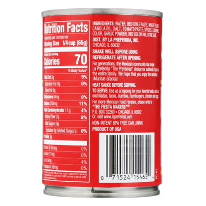 La Preferida Red Chile Enchilada Sauce, Mild