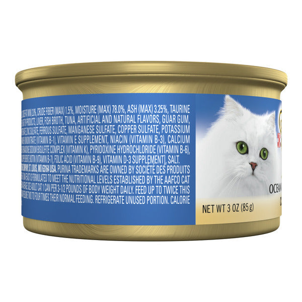 Purina Fancy Feast Classic Pate Ocean Whitefish and Tuna Feast Classic Grain Free Wet Cat Food Pate