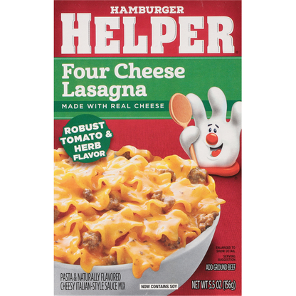 Hamburger Helper Four Cheese Lasagna, Robust Tomato &amp; Herb Flavor