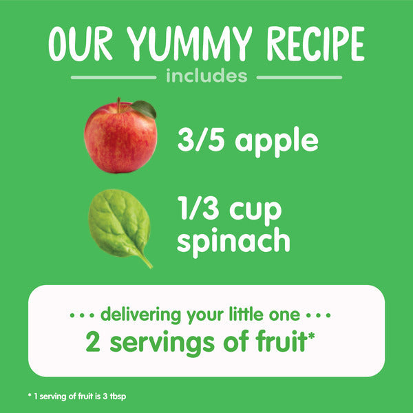 Happy Baby Organics Organics Clearly Crafted Stage 2 Apples &amp; Spinach Jar 4 oz  DestGlow