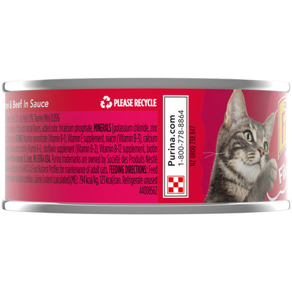 Purina Friskies Wet Cat Food, Prime Filets With Salmon &amp; Beef in Sauce