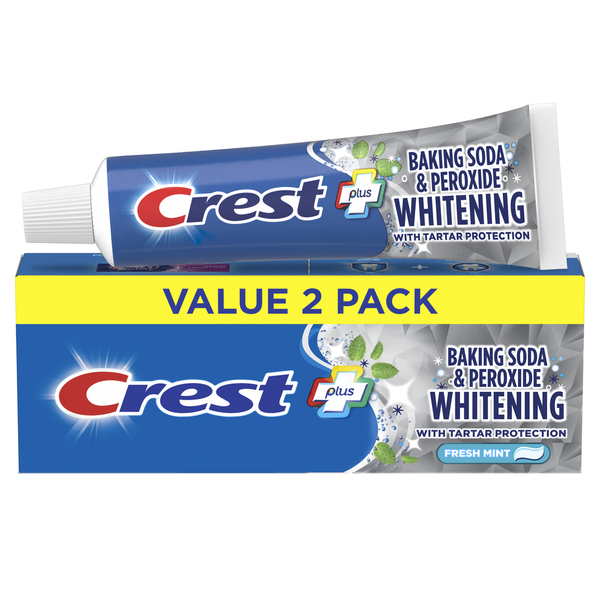Crest Cavity &amp; Tartar Protection Toothpaste, Whitening Baking Soda &amp; Peroxide  DestGlow