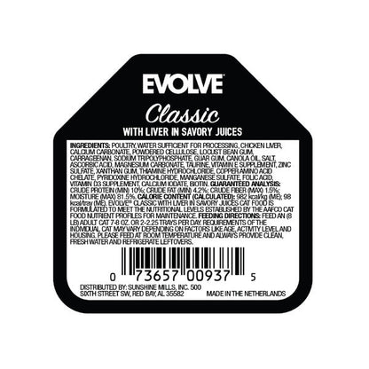 EVOLVE Classic Crafted Meals Liver, Wet Cat Food