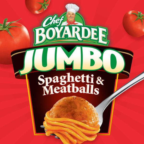 Chef Boyardee Jumbo Spaghetti and Meatballs in Hearty Tomato Sauce, Ready-to-Eat Meal  DestGlow