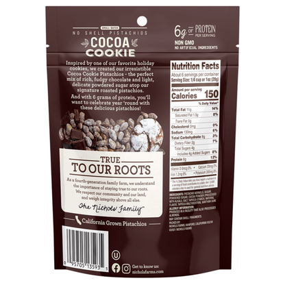 Nichols Farms No Shell Cocoa Cookie Pistachios