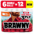 BRAWNY FULL SHEET PAPER TOWELS, 6 DOUBLE ROLLS  DestGlow