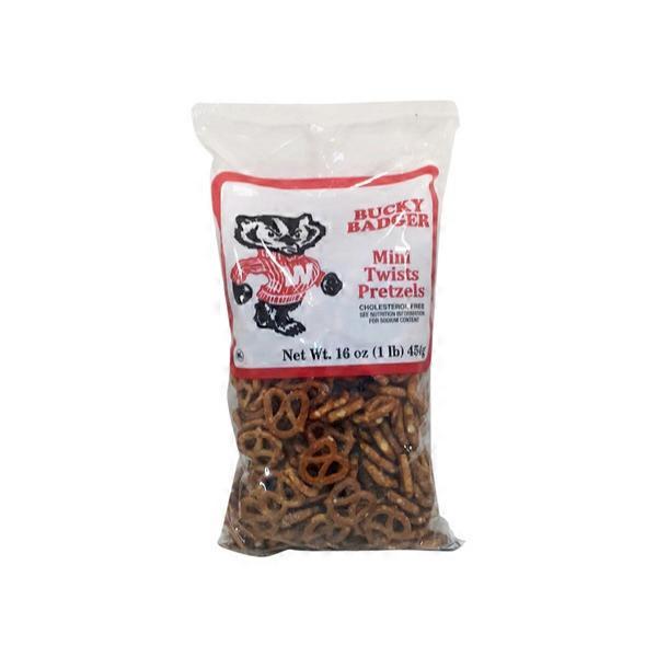 Bucky Badger Mini Twists Pretzels  DestGlow