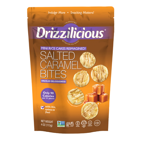 Drizzilicious Mini Rice Cake Bites, Salted Caramel!  DestGlow