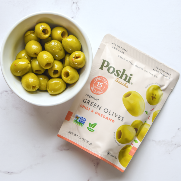 Poshi Chili &amp; Oregano Pitted Green Olives