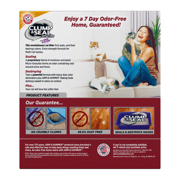 Arm &amp; Hammer Clump &amp; Seal Multi-Cat Complete Odor Sealing Cat Litter
