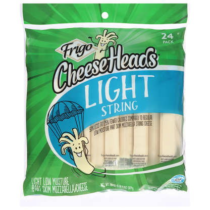 Frigo String Cheese, Light, Mozzarella, 24 Pack