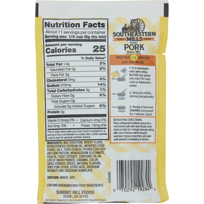 Southeastern Mills Gravy Mix, Roast Pork