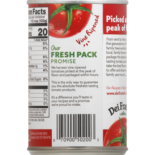 Dei Fratelli Tomatoes, Low Sodium, Diced  DestGlow