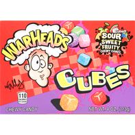 WARHEADS Chewy Candy, Sour Sweet &amp; Fruity, Cubes  DestGlow