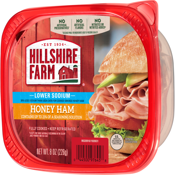 Hillshire Farm Ultra Thin Sliced Lower Sodium Honey Ham Sandwich Meat, 8 oz  DestGlow